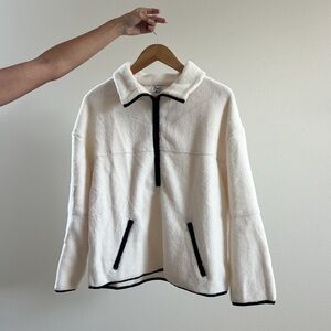 Princess Polly Polar Fleece Sweater in Cream color